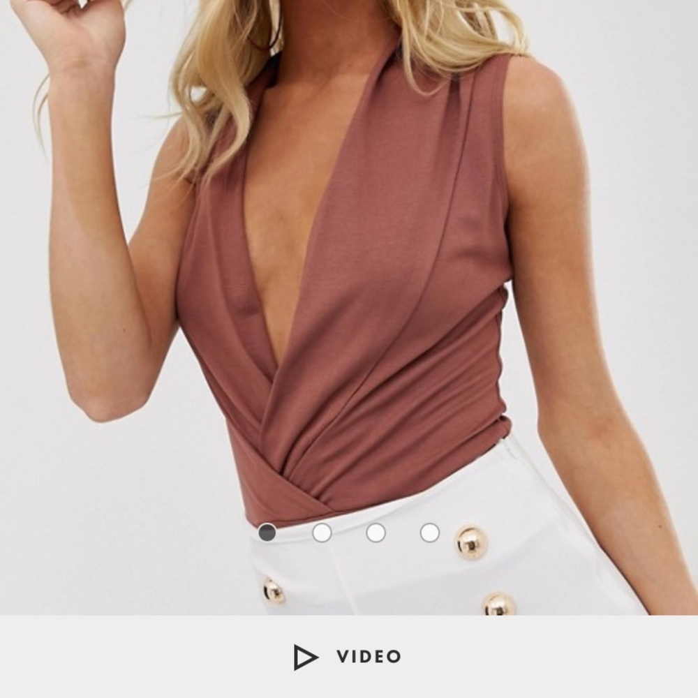 Asos Sleeveless Wrap Bodysuit